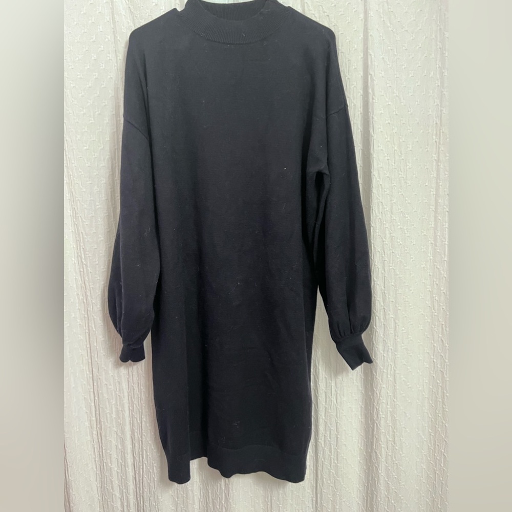 FOREVER21 black sweater dress knee length